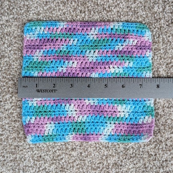 Handmade Crochet Washcloth Cotton Dishcloth Beach Ball Kitchen Cleaning Cloth - Picture 3 of 4